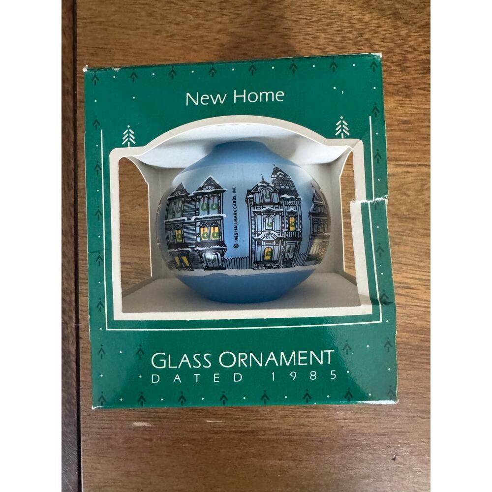 Hallmark 1985 Glass Christmas Ornament New Home Keepsake Vintage - Picture 5 of 10